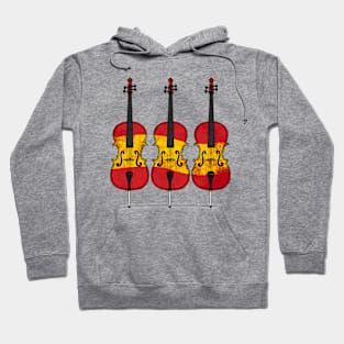 Cello Spanish Flag Cellist String Musician Spain Hoodie